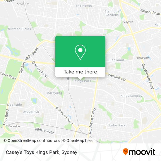 Mapa Casey's Toys Kings Park