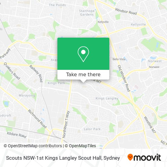 Scouts NSW-1st Kings Langley Scout Hall map