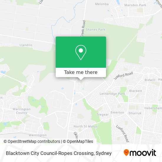Blacktown City Council-Ropes Crossing map