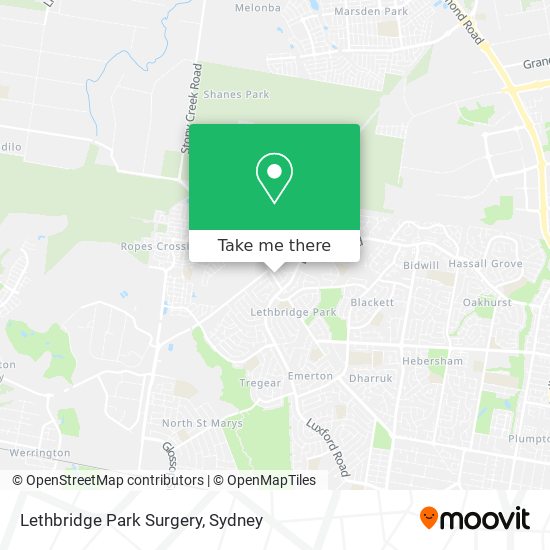 Lethbridge Park Surgery map