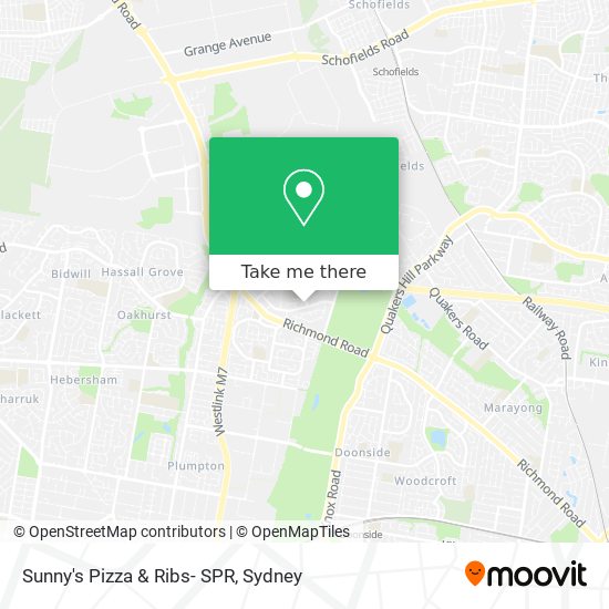 Mapa Sunny's Pizza & Ribs- SPR