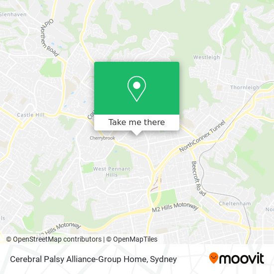 Cerebral Palsy Alliance-Group Home map