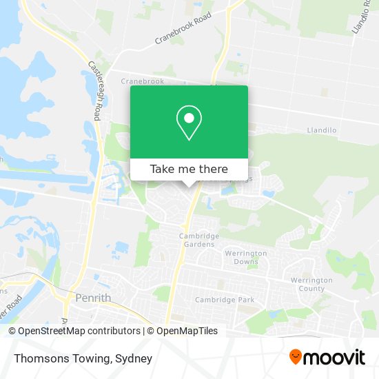 Mapa Thomsons Towing