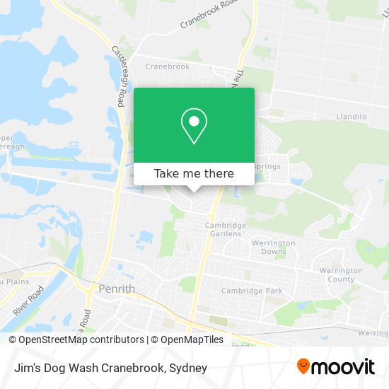 Mapa Jim's Dog Wash Cranebrook