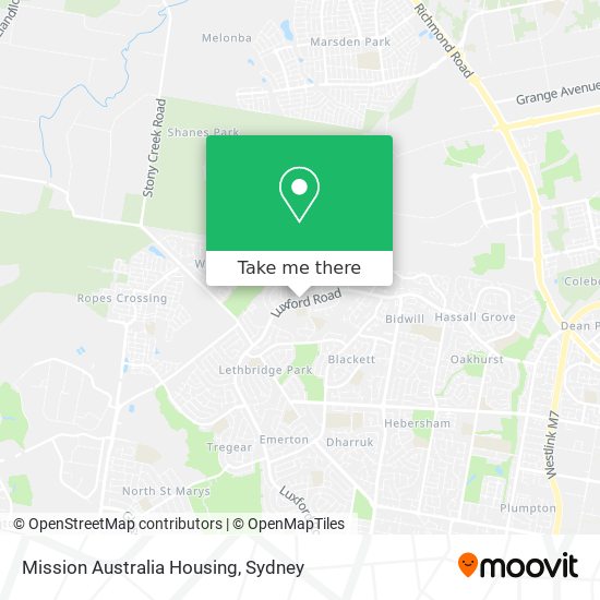 Mapa Mission Australia Housing