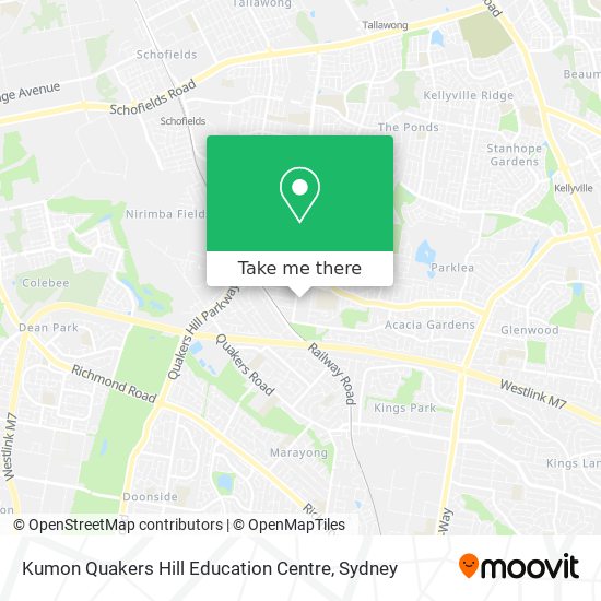 Mapa Kumon Quakers Hill Education Centre