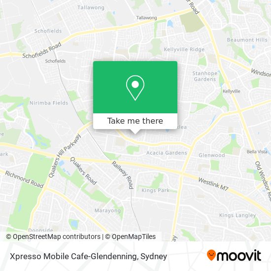Mapa Xpresso Mobile Cafe-Glendenning