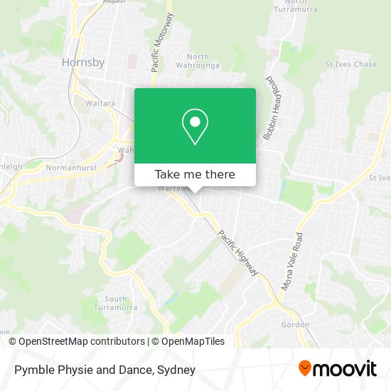 Mapa Pymble Physie and Dance