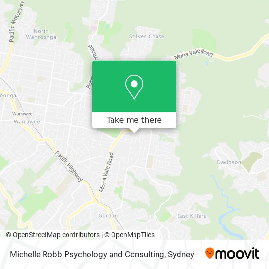 Michelle Robb Psychology and Consulting map