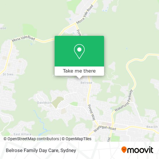 Belrose Family Day Care map