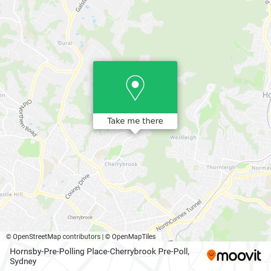 Hornsby-Pre-Polling Place-Cherrybrook Pre-Poll map