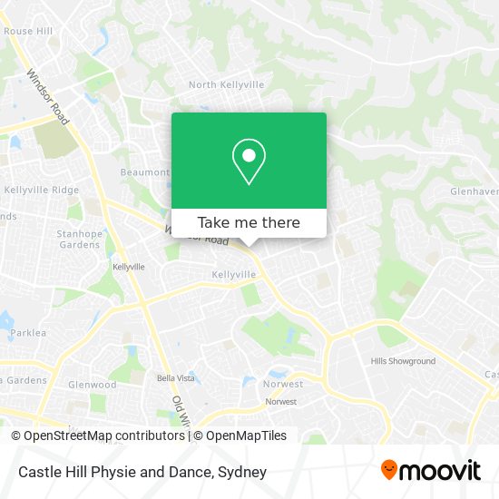 Castle Hill Physie and Dance map