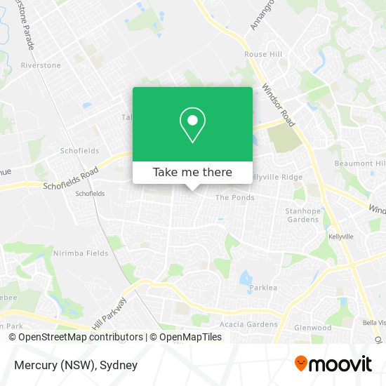 Mercury (NSW) map