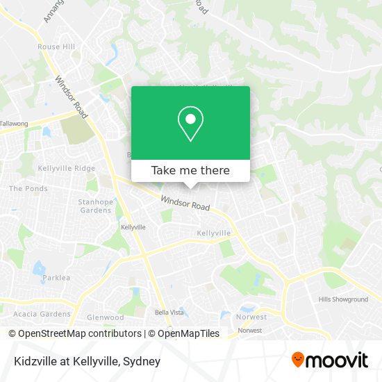 Mapa Kidzville at Kellyville