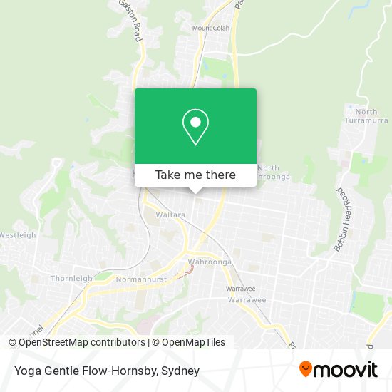 Mapa Yoga Gentle Flow-Hornsby