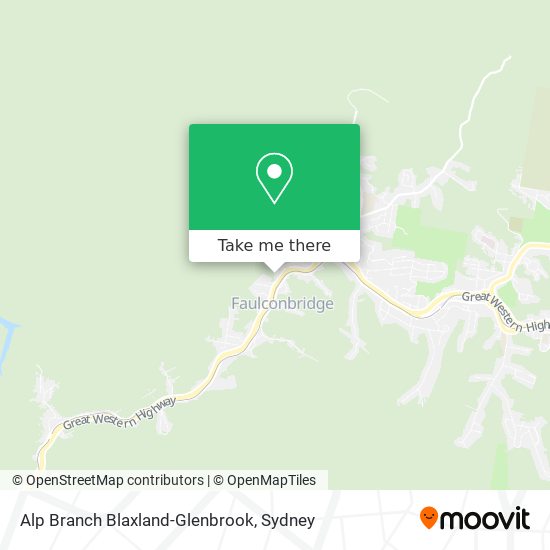 Alp Branch Blaxland-Glenbrook map