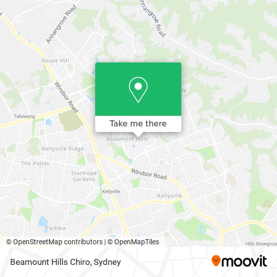 Beamount Hills Chiro map