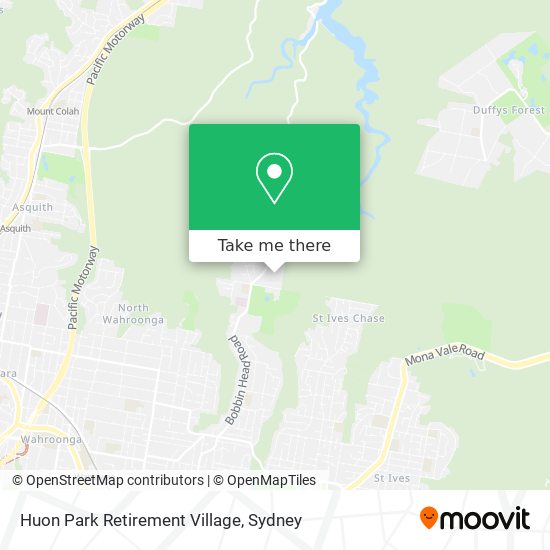 Mapa Huon Park Retirement Village