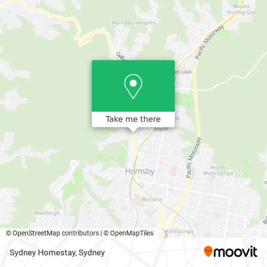 Sydney Homestay map