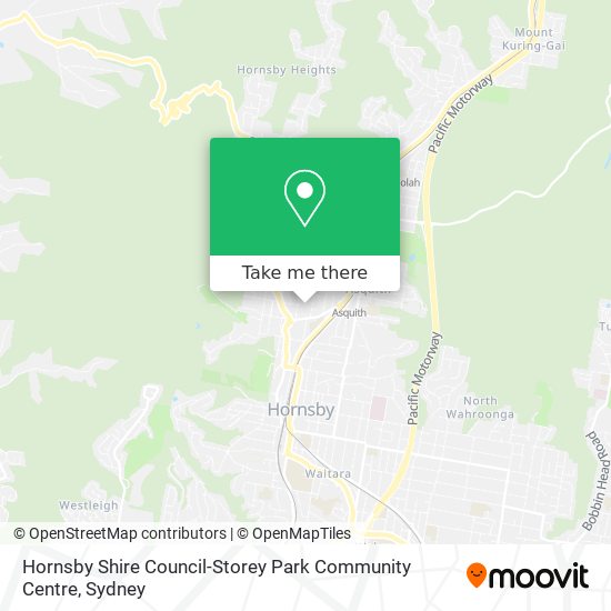 Mapa Hornsby Shire Council-Storey Park Community Centre