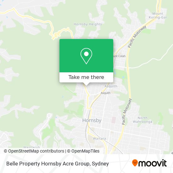 Mapa Belle Property Hornsby Acre Group