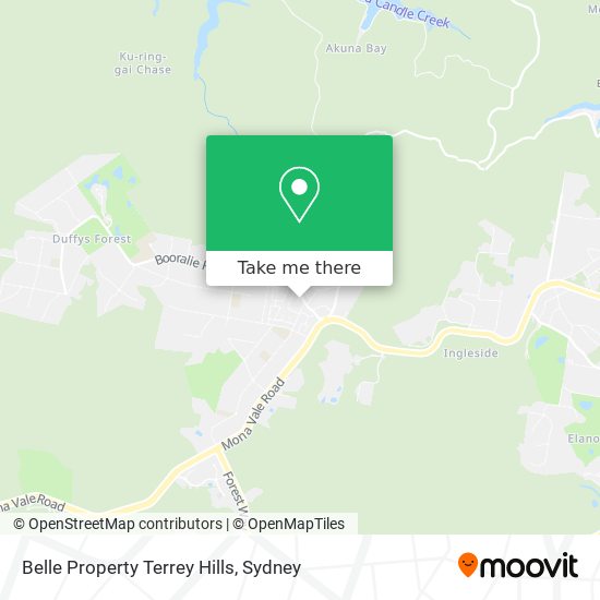 Mapa Belle Property Terrey Hills