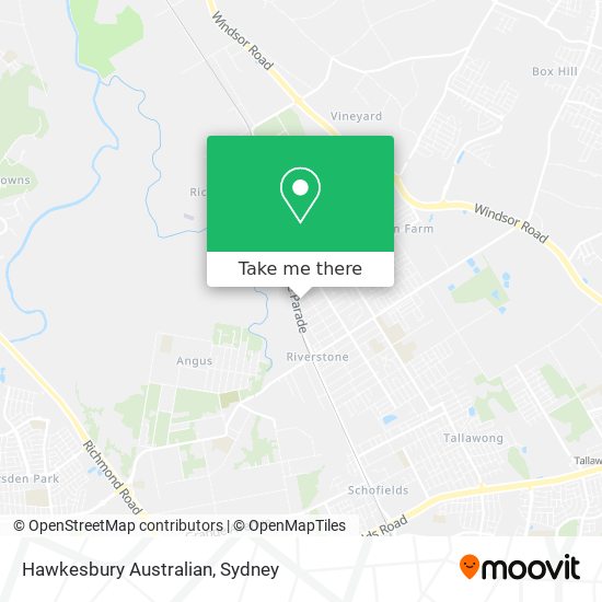 Hawkesbury Australian map