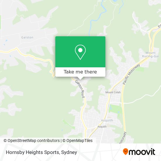 Mapa Hornsby Heights Sports