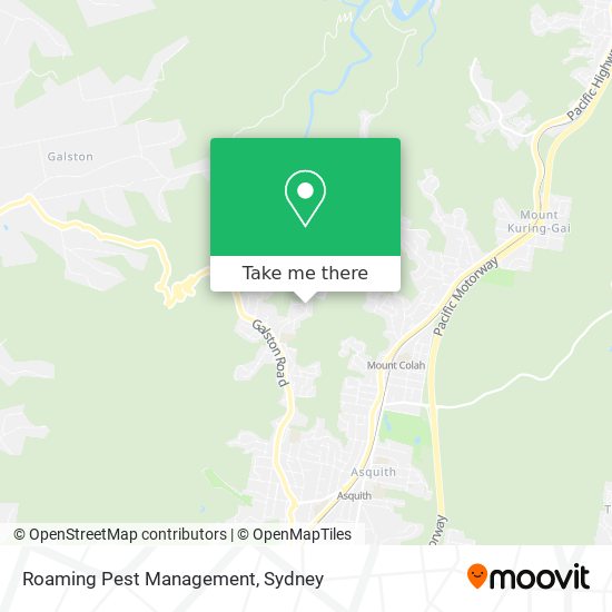 Roaming Pest Management map