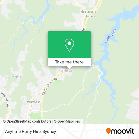 Anytime Party Hire map