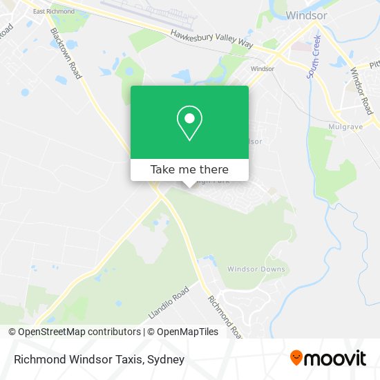 Richmond Windsor Taxis map