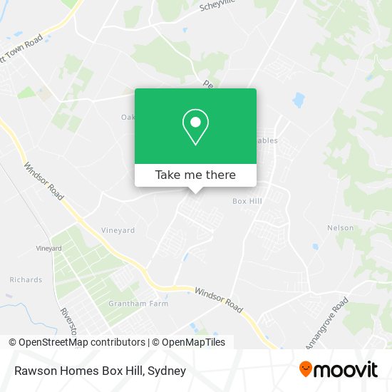 Mapa Rawson Homes Box Hill