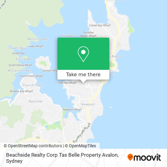 Beachside Realty Corp Tas Belle Property Avalon map