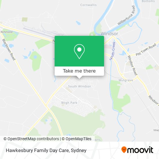 Hawkesbury Family Day Care map