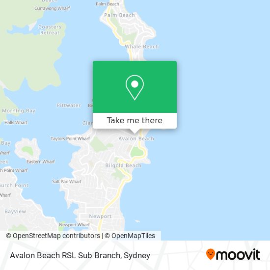 Avalon Beach RSL Sub Branch map