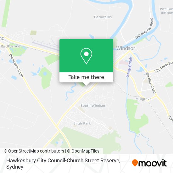 Hawkesbury City Council-Church Street Reserve map