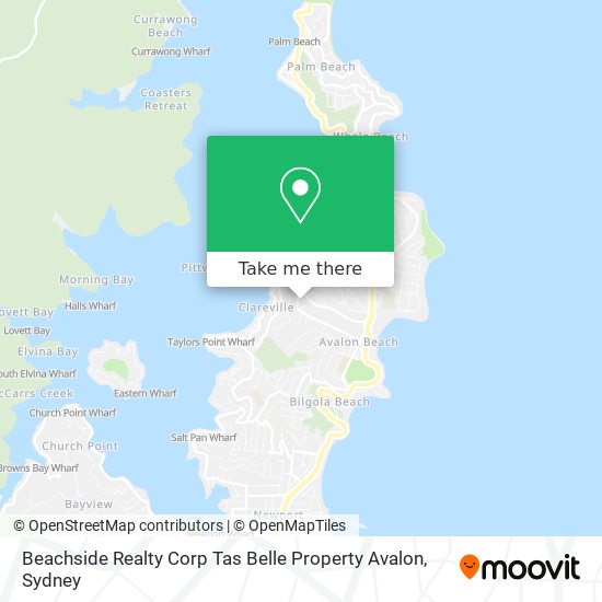 Beachside Realty Corp Tas Belle Property Avalon map