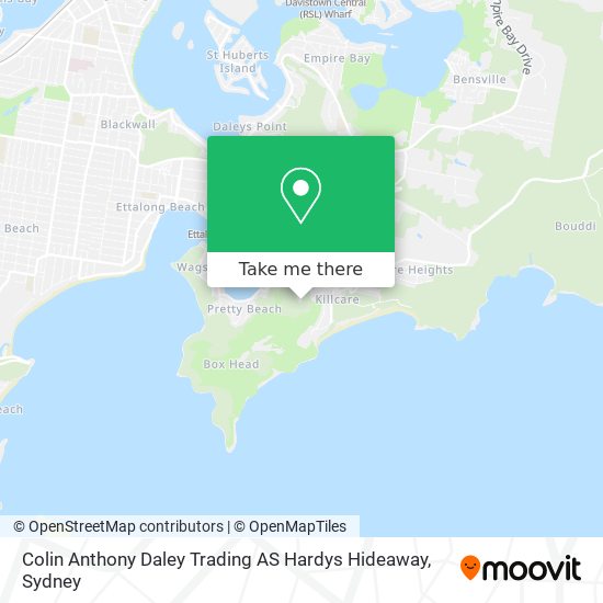 Colin Anthony Daley Trading AS Hardys Hideaway map