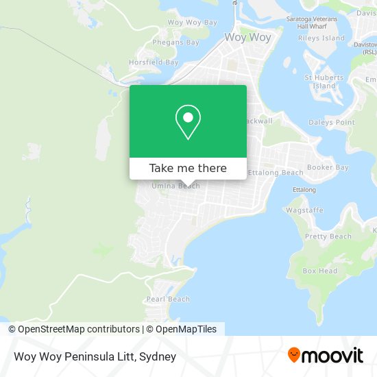 Mapa Woy Woy Peninsula Litt