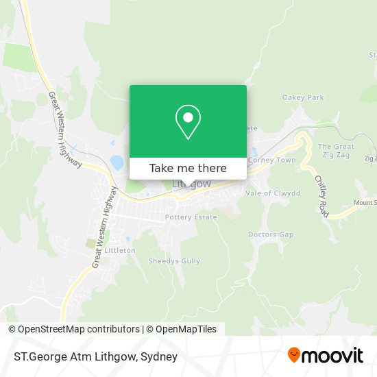 ST.George Atm Lithgow map