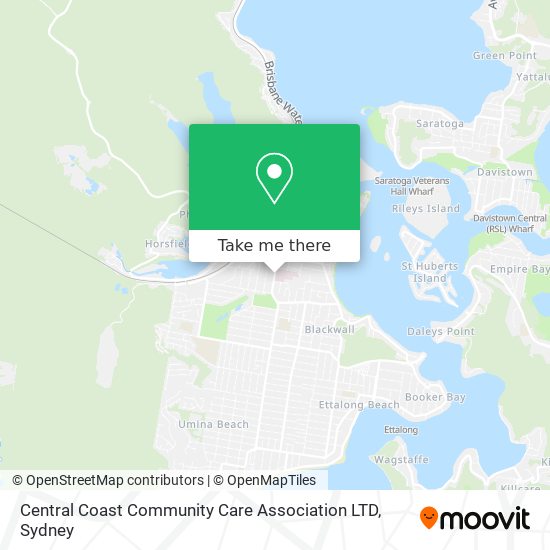 Mapa Central Coast Community Care Association LTD