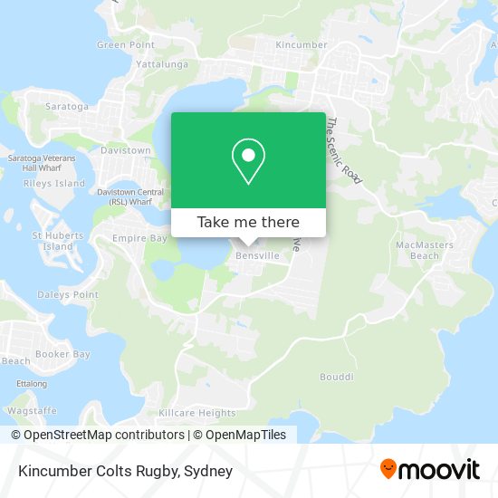 Mapa Kincumber Colts Rugby