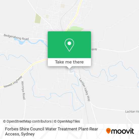 Forbes Shire Council Water Treatment Plant-Rear Access map