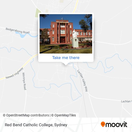 Mapa Red Bend Catholic College
