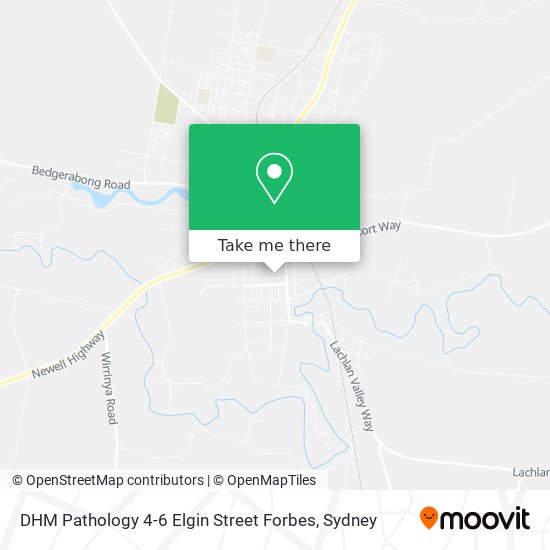 Mapa DHM Pathology 4-6 Elgin Street Forbes