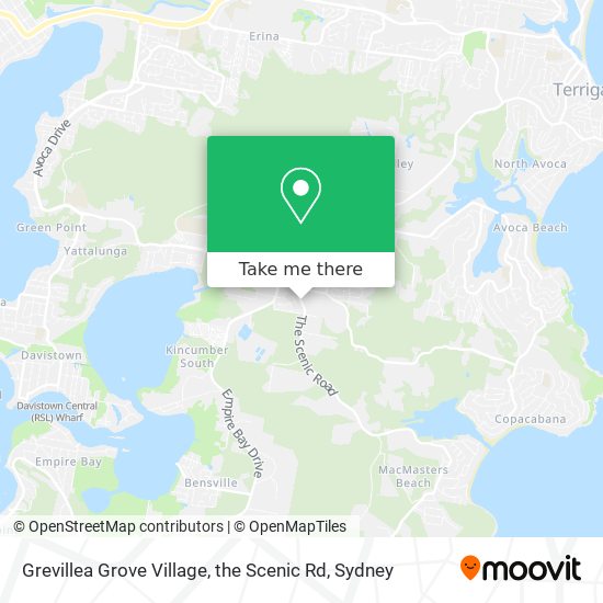 Grevillea Grove Village, the Scenic Rd map