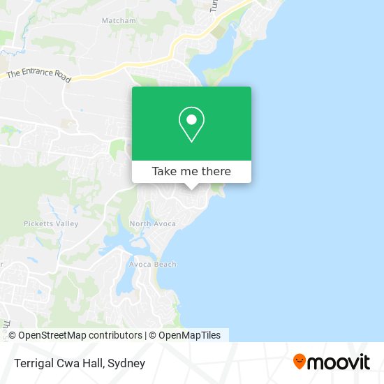 Terrigal Cwa Hall map