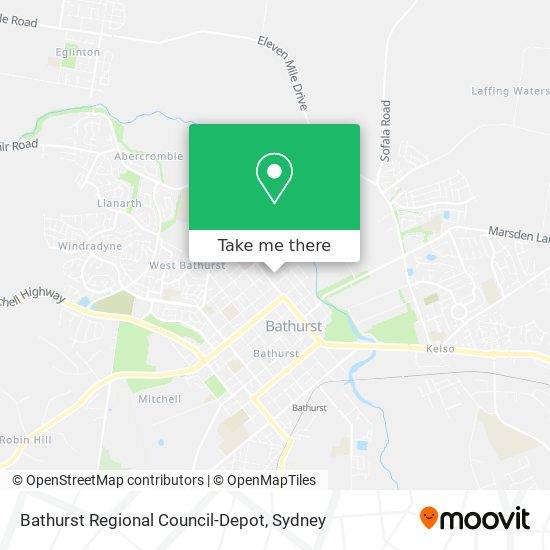 Bathurst Regional Council-Depot map