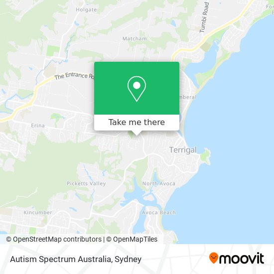 Mapa Autism Spectrum Australia