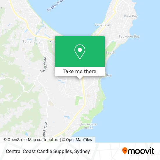Central Coast Candle Supplies map